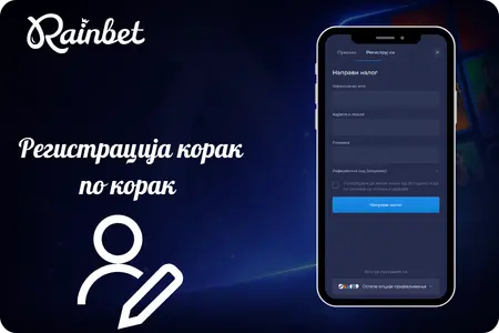 Rainbet регистрација на десктопу и мобилном
