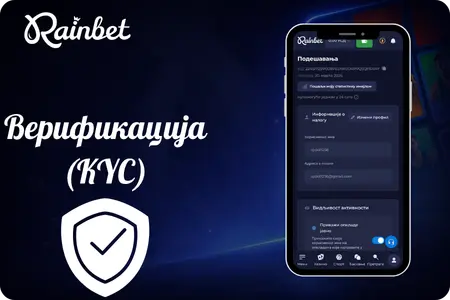 Rainbet KYC провера докумената