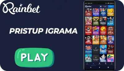 Pristup igrama u Rainbet aplikaciji